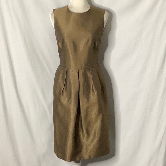 Zara Shimmering Gold Sleeveless Holiday Party Dress Size M - Picture 16 of 16